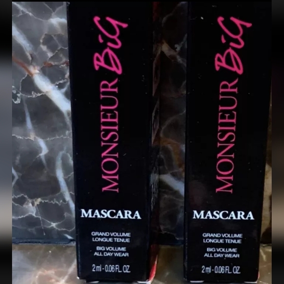 NIB 2 pcs Mini Lancôme Monsieur Big Mascaras in Black 2ml - Picture 4 of 7